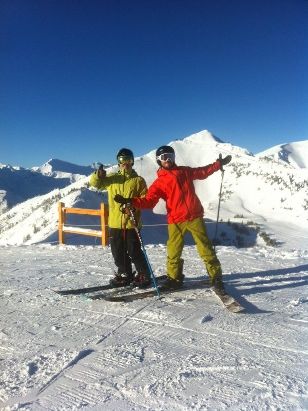 Working hard over the holidays at Kicking Horse.