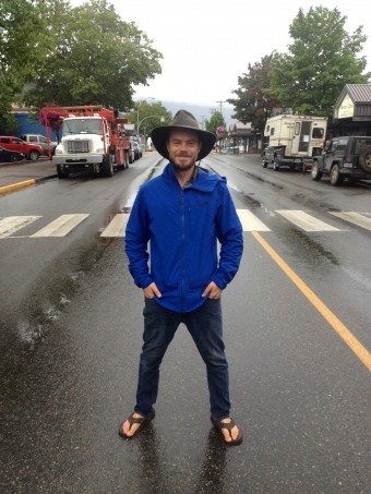 Keeping dry in Terrace, BC, mid-summer.